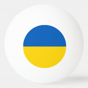 Ukraine flag ping pong ball