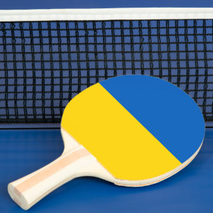Ukraine flag ping pong paddle
