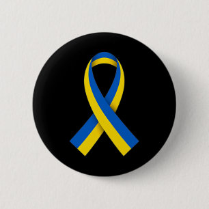 Ukraine Flag Pocket Ribbon Ukrainian Flag 2 Inch Round Button