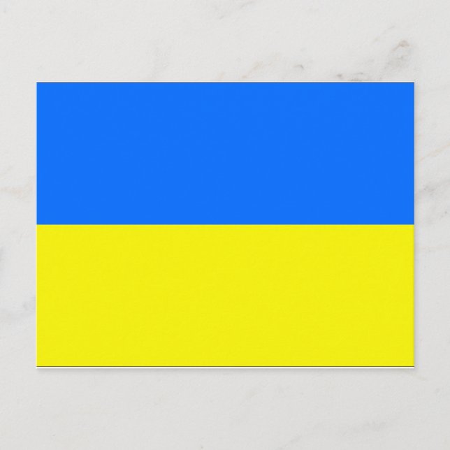 Ukraine Flag Postcard (Front)