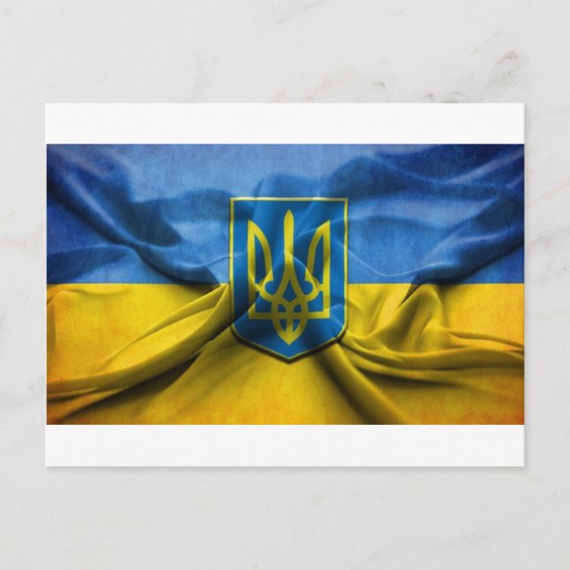 UKRAINE FLAG POSTCARD (Front)