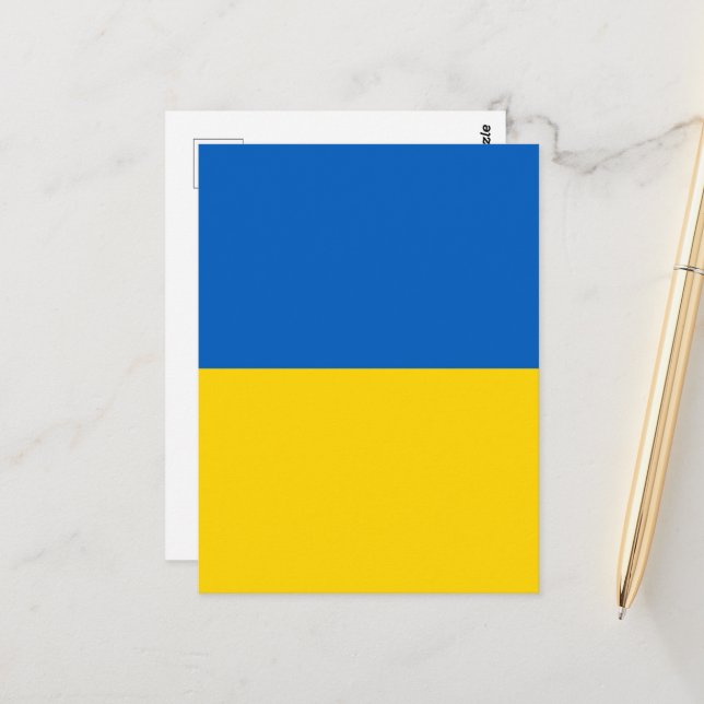 Ukraine flag postcard (Front/Back In Situ)
