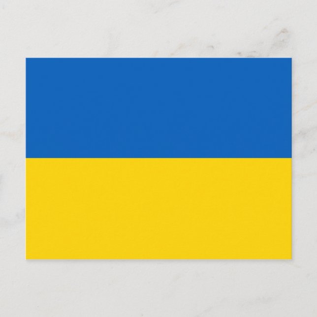 Ukraine Flag Postcard (Front)