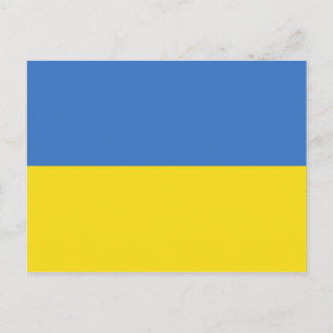ukraine flag postcard