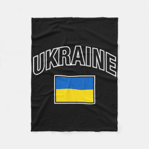 Ukraine Flag Proud Ukrainian Fleece Blanket