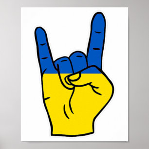 Ukraine Flag Proud Ukrainian Heritage Ukraine Rock Poster