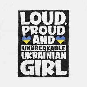 Ukraine Flag Proud Ukrainians Men And Women  Fleece Blanket