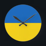 Ukraine Flag Round Clock<br><div class="desc">Ukraine Flag</div>