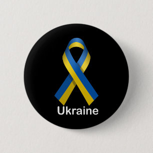 Ukraine Flag Shirt With Ukrainian National Colors  2 Inch Round Button