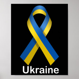 Ukraine Flag Shirt With Ukrainian National Colors  Poster
