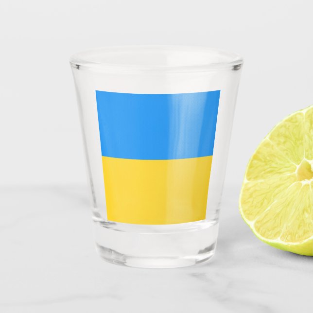 Ukraine flag shot glass (Front)