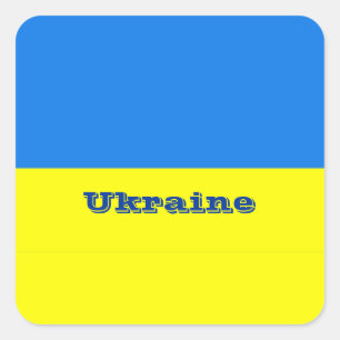 Ukraine Flag Square Sticker