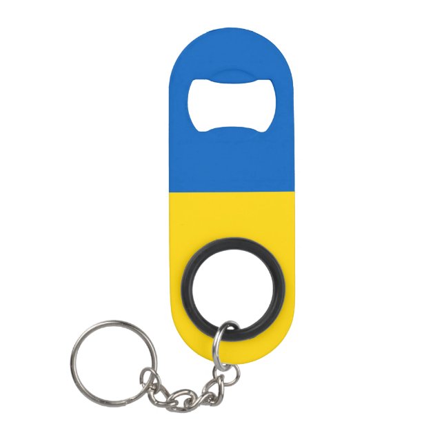 Ukraine flag Stainless Steel Bottle Opener Keychain Bottle Opener (Front)