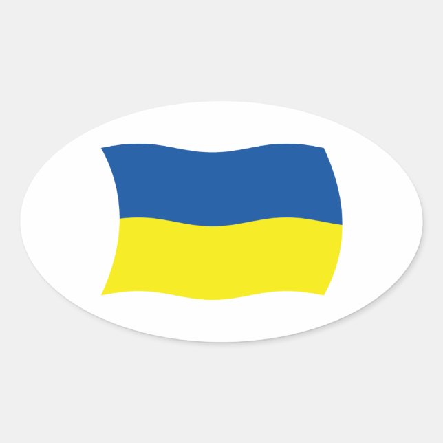 Ukraine Flag Sticker (Front)