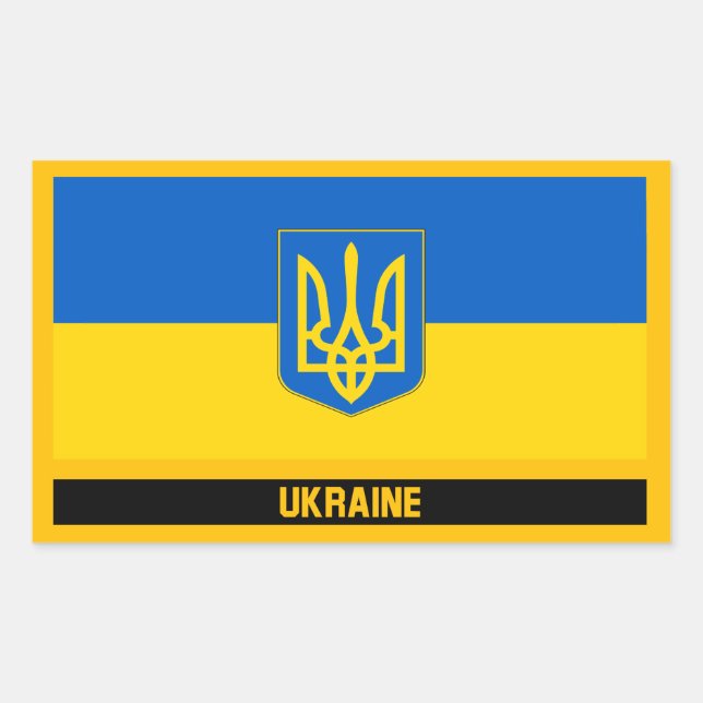 Ukraine Flag Sticker (Front)