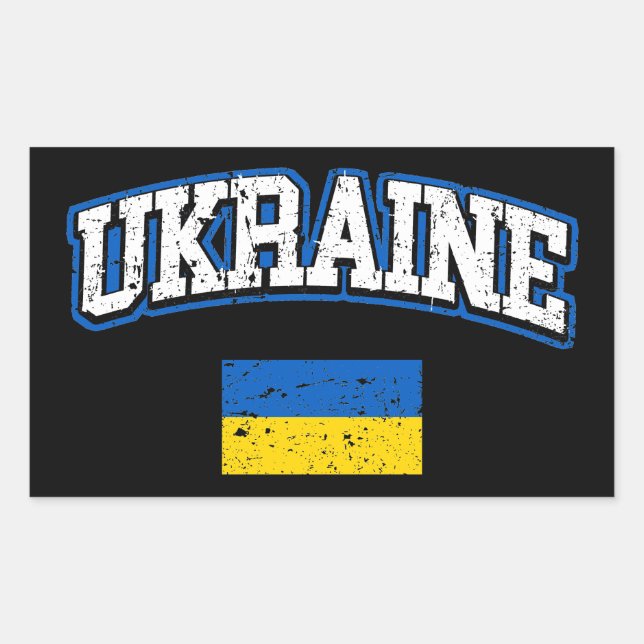 Ukraine Flag Sticker (Front)
