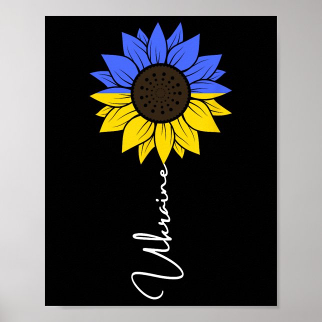 Ukraine Flag Sunflower 1  Poster (Front)
