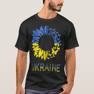 Ukraine Flag Sunflower, Ukrainian Support Lover Zi T-Shirt
