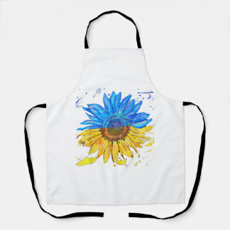 Ukraine Flag Sunflower Vintage Shirt Ukrainian Sup Apron