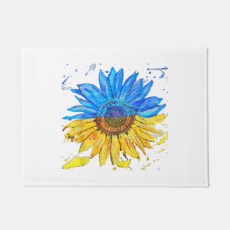 Ukraine Flag Sunflower Vintage Shirt Ukrainian Sup Doormat