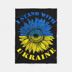 Ukraine Flag Sunflower Vintage Shirt Ukrainian Sup Fleece Blanket