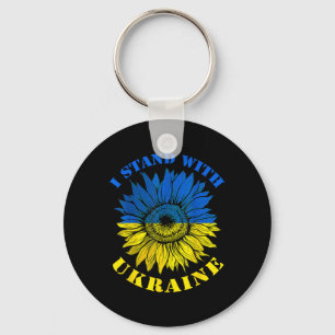 Ukraine Flag Sunflower Vintage Shirt Ukrainian Sup Keychain