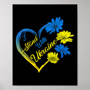 Ukraine Flag Sunflower Vintage Ukrainian Lovers Uk Poster