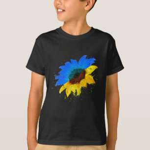 Ukraine Flag Sunflower Vintage Ukrainian Lovers Uk T-Shirt