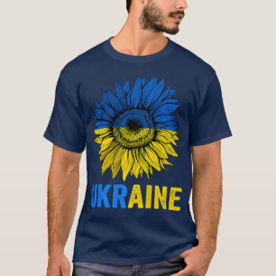 Ukraine Flag Sunflower Vintage  Ukrainian Support  T-Shirt