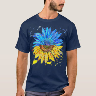 Ukraine Flag Sunflower VintageUkrainian Support Lo T-Shirt