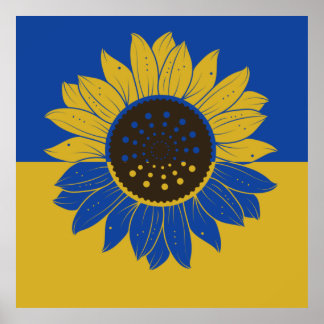 Ukraine Flag sunflowers, Ukraine Country Flag Poster