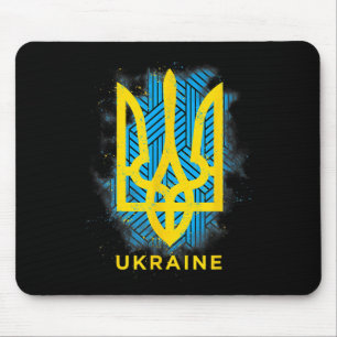 Ukraine Flag Symbol Love Peace And Good Luck Mouse Pad