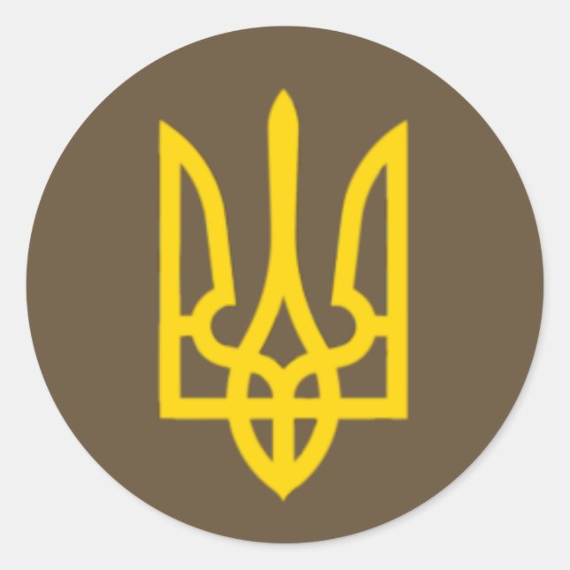 Ukraine Flag Symbol Volodymyr Zelensky Ukrainian Classic Round Sticker (Front)