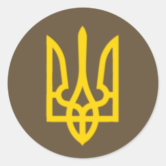 Ukraine Flag Symbol Volodymyr Zelensky Ukrainian Classic Round Sticker