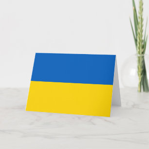 Ukraine flag thank you card