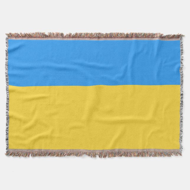 Ukraine flag throw blanket (Front)