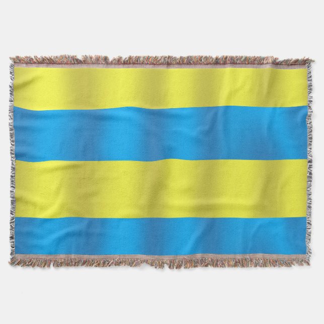 Ukraine Flag Throw Blanket (Front)