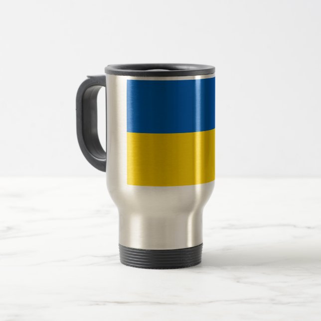 Ukraine Flag Travel Mug (Front Left)