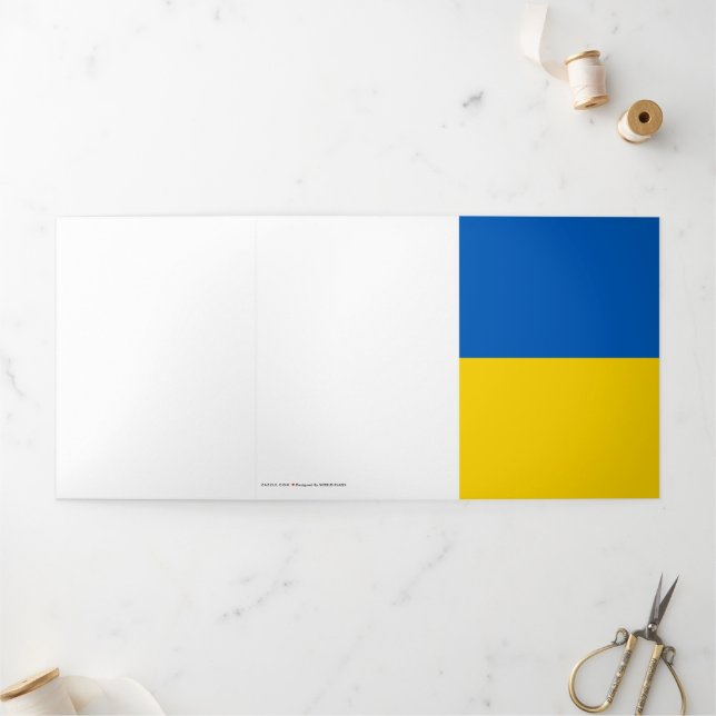 Ukraine flag Tri-Fold card (Outside)