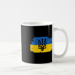 Ukraine Flag Trident Symbol Ukrainian Tryzub Women Coffee Mug