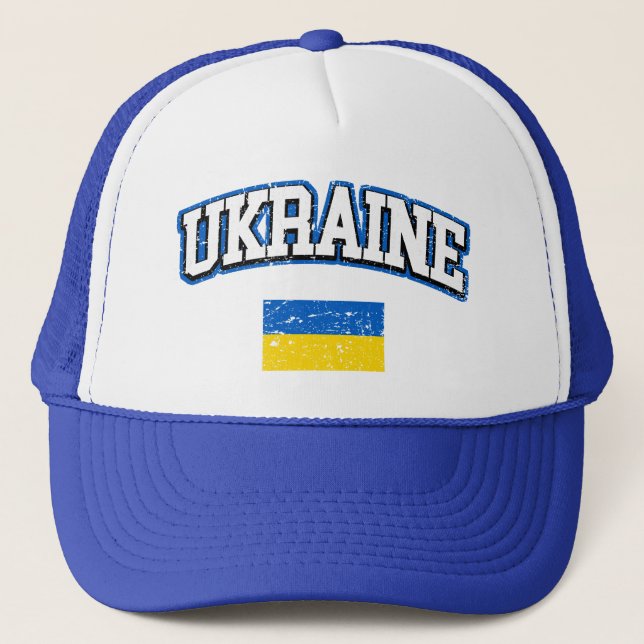 Ukraine Flag Trucker Hat (Front)