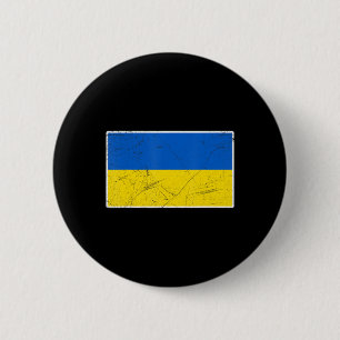 Ukraine Flag Ukraine Pride Heart Retro Ukrainian S 2 Inch Round Button
