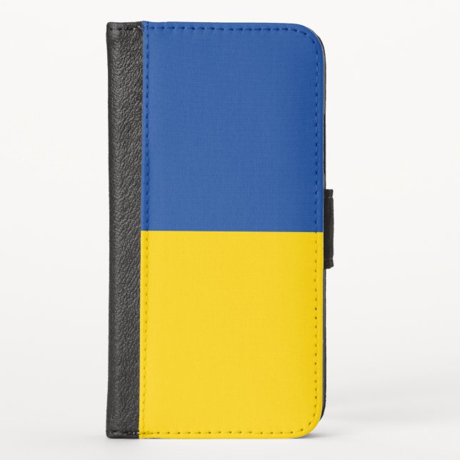 Ukraine Flag, Ukrainian Country Patriotic Gift iPhone Wallet Case (Front)