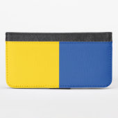 Ukraine Flag, Ukrainian Country Patriotic Gift iPhone Wallet Case (Front (Horizontal))