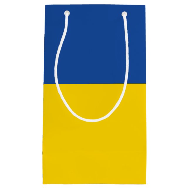 Ukraine Flag, Ukrainian Country Patriotic Gift Small Gift Bag (Front)