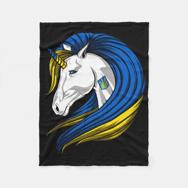 Ukraine Flag Ukrainian  Fleece Blanket (Front)
