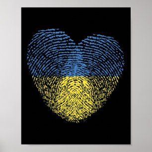 Ukraine Flag Ukrainian Heart Dna Poster
