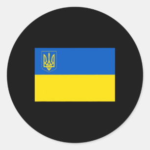 Ukraine Flag Ukrainian National Flag Classic Round Sticker