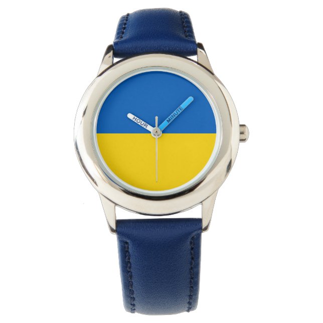 Ukraine Flag Ukrainian Patriotic Watch (Front)