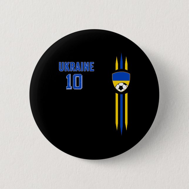 Ukraine Flag Ukrainian Pride Lovers 6  2 Inch Round Button (Front)